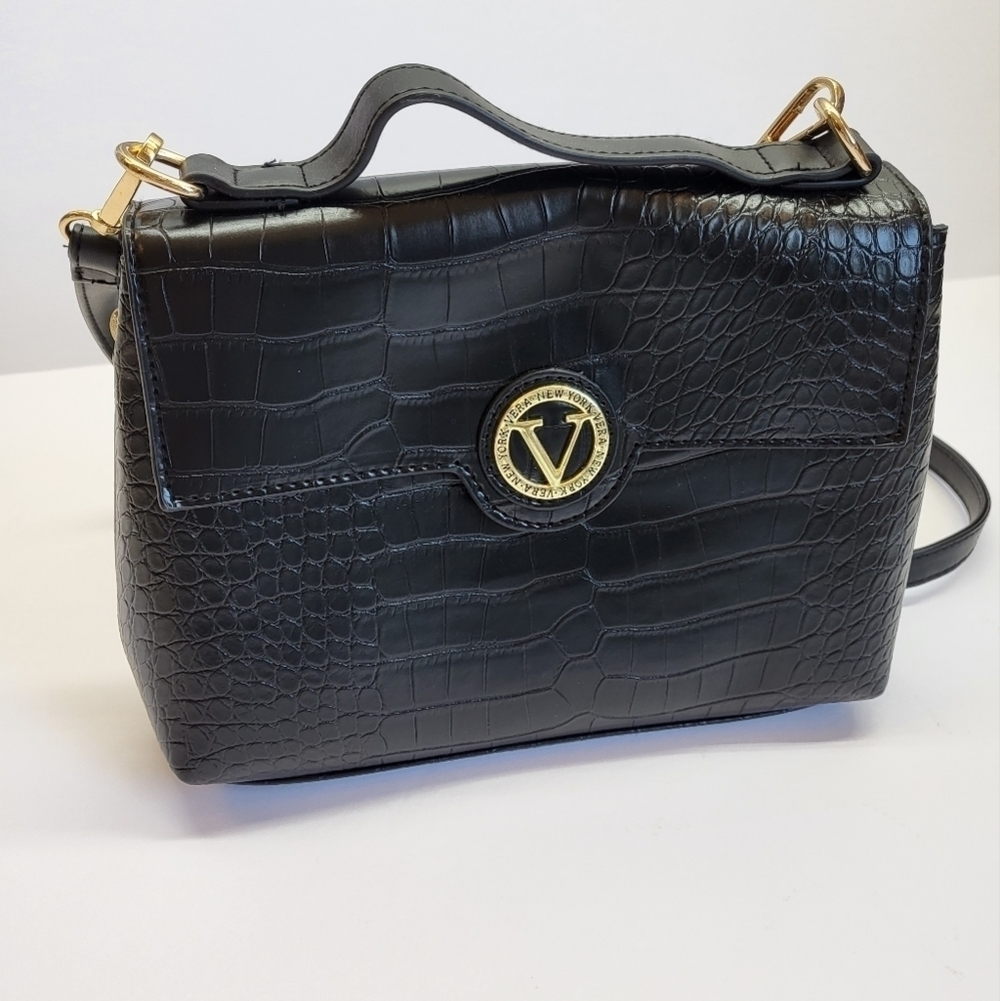 Vera new York purse 9x7 black 2 strap options new without tags perfect conditio